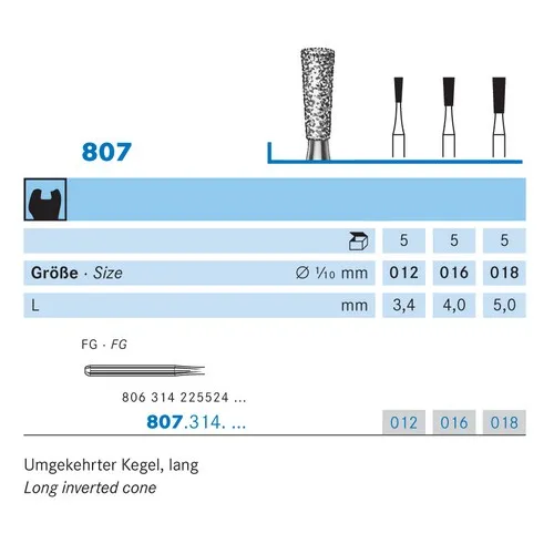 KOMET FG DIAMANT 807/012 (5st)