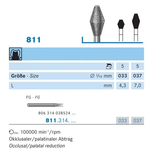 KOMET FG DIAMANT 811/037 (5st)