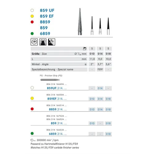 KOMET FG DIAMANT 859UF014 (5st)