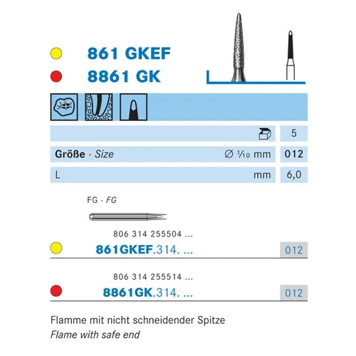 KOMET FG DIAMANT 8861GK012 (5st)
