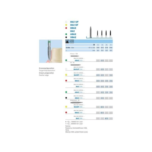 KOMET FG DIAMANT 862EF016 (5st)