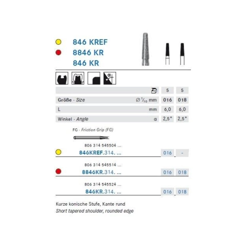 KOMET FG DIAMANT 846KR/018 (5st)