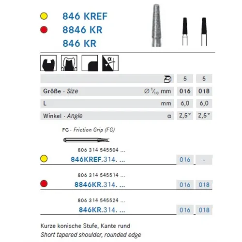 KOMET FG DIAMANT 8846KR/018 (5st)