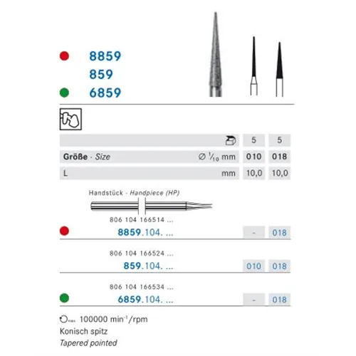 KOMET HP DIAMANT 8859/018 (5st)