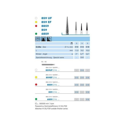 KOMET FG DIAMANT 8859/014 (5st)