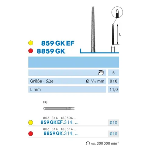 KOMET FG DIAMANT 859GKEF010 (5st)