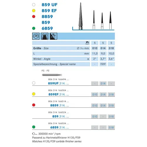 KOMET FG DIAMANT 8859/010 (5st)
