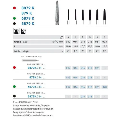 KOMET FG DIAMANT 6879K/018 (5st)