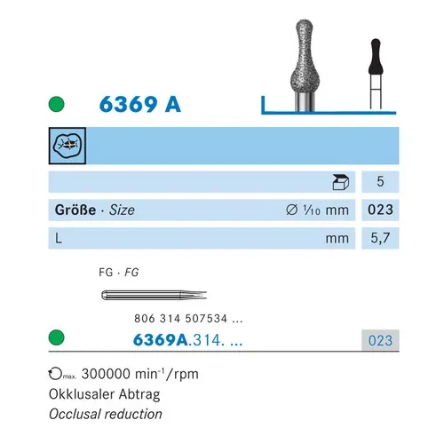 KOMET FG DIAMANT 6369A023 (5st)
