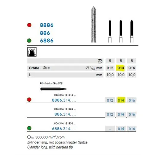 KOMET FG DIAMANT 8886/014 (5st)