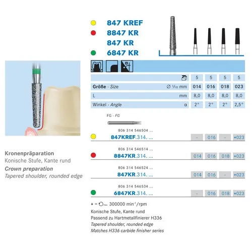 KOMET FG DIAMANT 6847KR023 (5st)