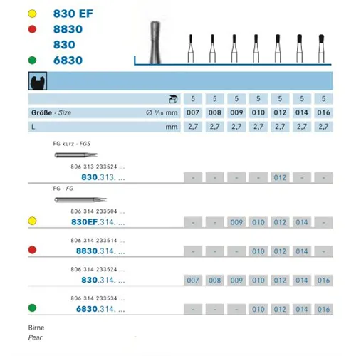 KOMET FG DIAMANT 830/016 (5st)
