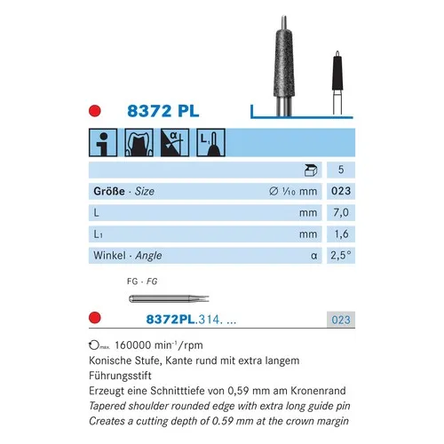 KOMET FG DIAMANT 8372PL023 (5st)