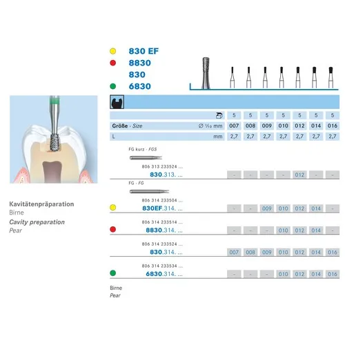 KOMET FG DIAMANT 830/012 (5st)