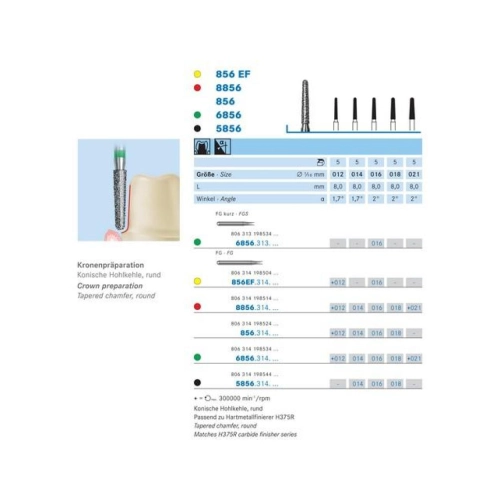 KOMET FG DIAMANT 6856/018 (5st)