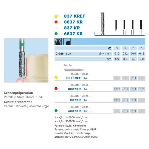 KOMET FG DIAMANT 837KR010 (5st)