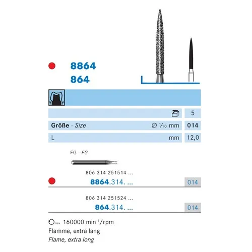 KOMET FG DIAMANT 8864/014 (5st)