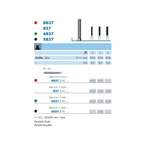 KOMET FG DIAMANT 6837/016 (5st)