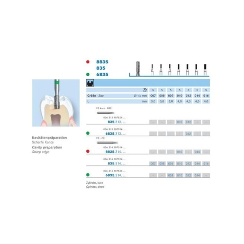 KOMET FG DIAMANT 835/009 (5st)