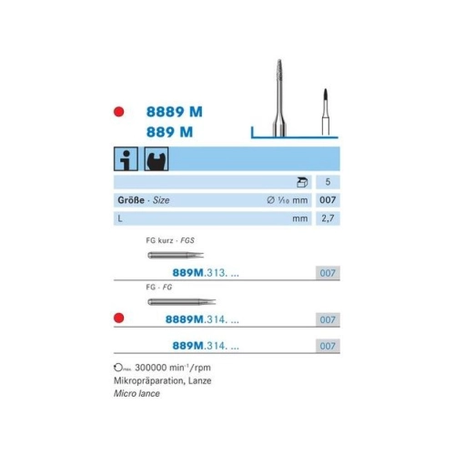KOMET FG DIAMANT 8889M007 (5st)