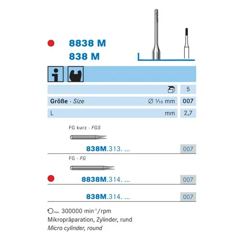 KOMET FG DIAMANT 8838M007 (5st)