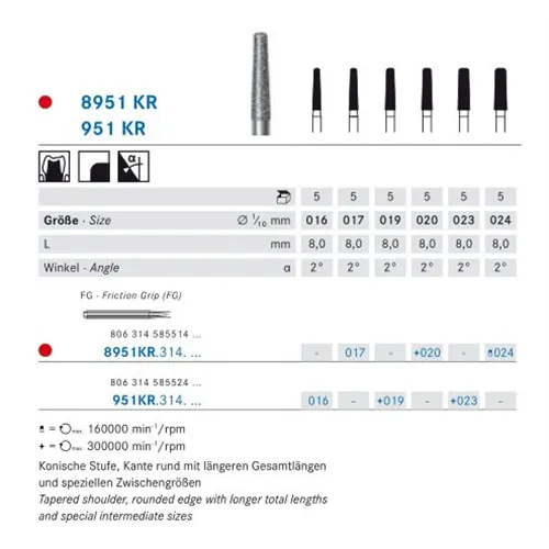 KOMET FG DIAMANT 951KR019 (5st)