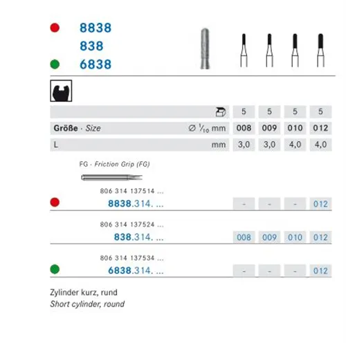 KOMET FG DIAMANT 838/008 (5st)