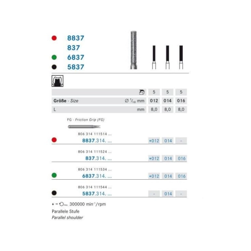 KOMET FG DIAMANT 837/014 (5st)