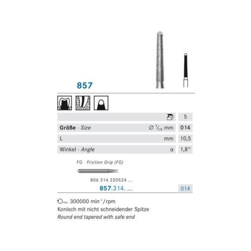 KOMET FG DIAMANT 857/014 (5st)