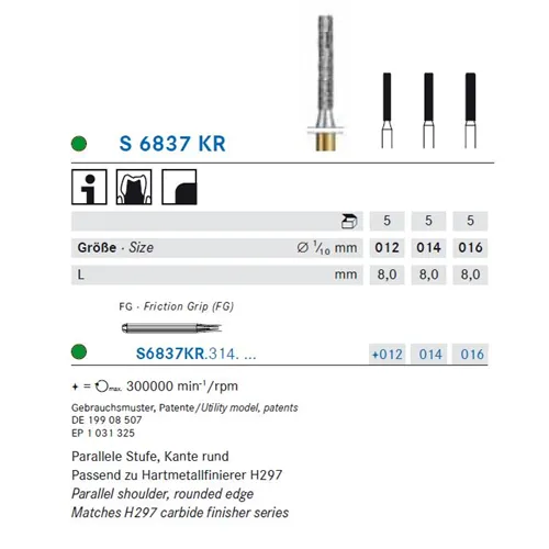 KOMET FG DIAMANT S6836KR016 (5st)