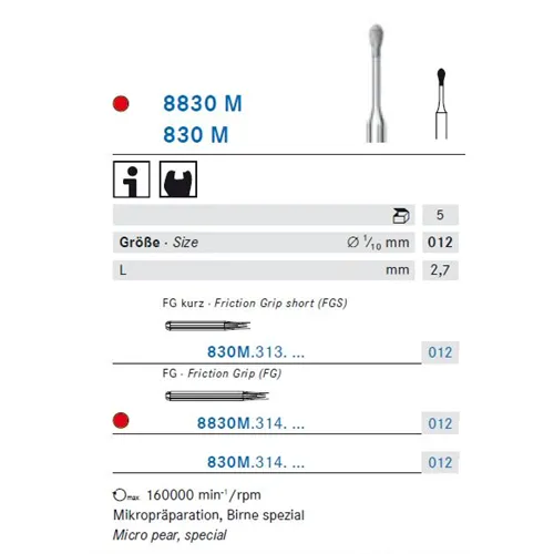 KOMET FG DIAMANT 830M/012 (5st)