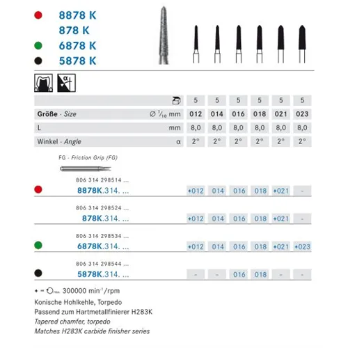 KOMET FG DIAMANT 8878K021 (5st)