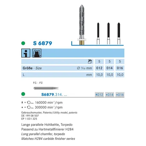 KOMET FG DIAMANT S6879/016 (5st)