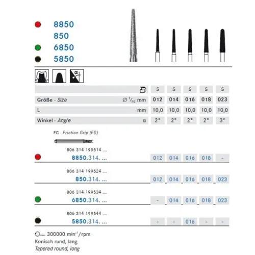 KOMET FG DIAMANT 850/016 (5st)