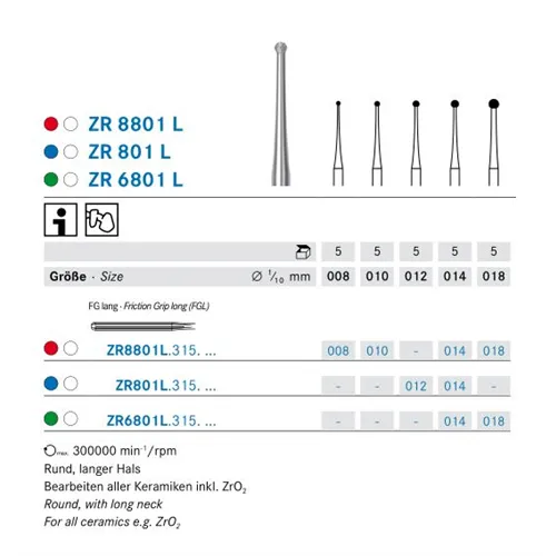 KOMET FGL DIAMANT ZR801L/012 (5st)