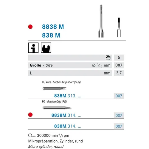 KOMET FG DIAMANT 838M007 (5st)
