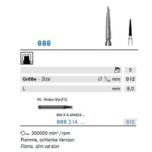 KOMET FG DIAMANT 888/012 (5st)