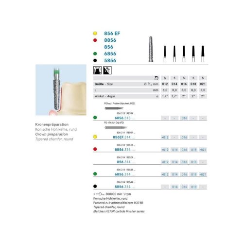 KOMET FG DIAMANT 8856/012 (5st)