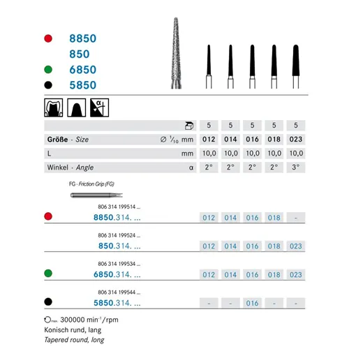 KOMET FG DIAMANT 850/023 (5st)
