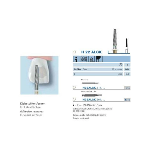 KOMET RA CARBIDE H22ALGK016 (5st) LIJMRESTEN REMOVER