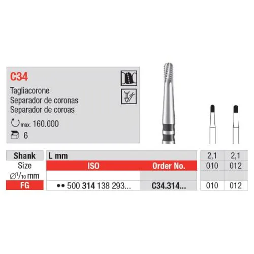 EDENTA FG HM C34/012 (6st)