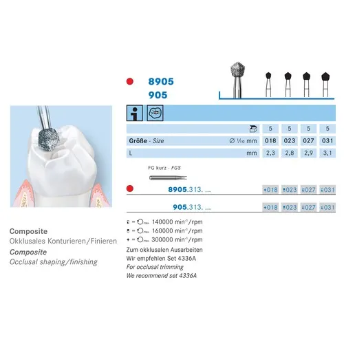 KOMET FG SHORT DIAMANT 8905/023 (5st)