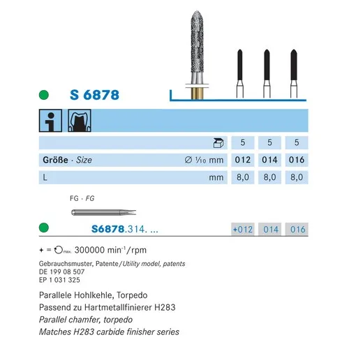 KOMET FG DIAMANT S6878/016 (5st)