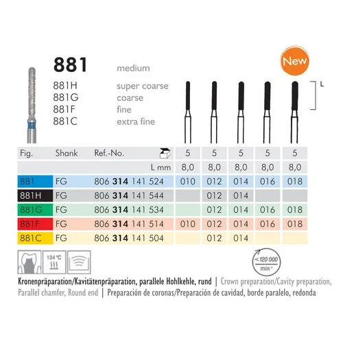 MEISINGER FG DIAMANT 881F014 (5st)