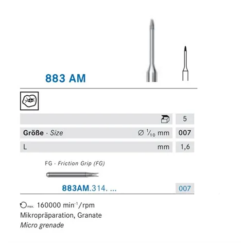 KOMET FG DIAMANT 883AM007 (5st)