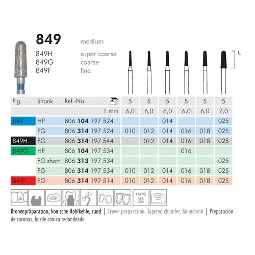 MEISINGER FG DIAMANT 849F018 (5st)