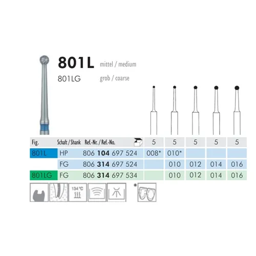 MEISINGER FG DIAMANT 801LG014 (5st)