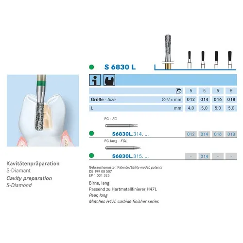 KOMET FG DIAMANT S6830L018 (5st)
