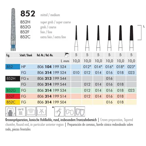MEISINGER FG DIAMANT 852G/018 (5st)