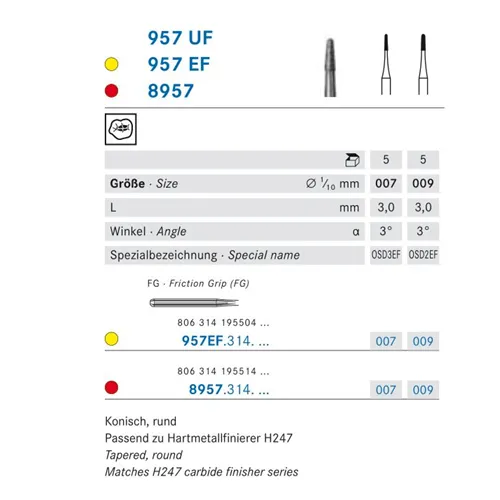 KOMET FG DIAMANT 8957/009 (5st.)